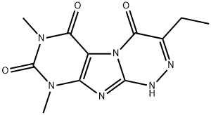 [1,2,4]Triazino[3,4-f]purine-4,6,8(1H,7H,9H)-trione,  3-ethyl-7,9-dimethyl- Struktur