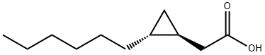 2-Hexyl-1-cyclopropaneacetic acid Struktur