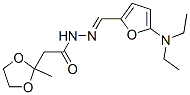 1,3-Dioxolane-2-acetic  acid,  2-methyl-,  [[5-(diethylamino)-2-furanyl]methylene]hydrazide  (9CI) Struktur