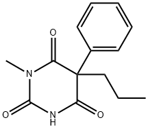 1-methyl-5-phenyl-5-propylbarbituric acid Struktur