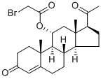 11 alpha-bromoacetoxyprogesterone Struktur