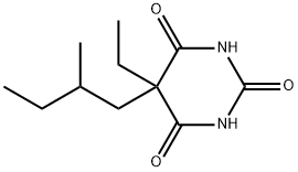 5-ethyl-5-(2-methylbutyl)barbituric acid Struktur