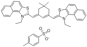 1-ETHYL-2-[(3-([1-ETHYLNAPHTHO[1,2-D][1,3]THIAZOL-2(1H)-YLIDENE]METHYL)-5,5-DIMETHYL-2-CYCLOHEXEN-1-YLIDENE)METHYL]NAPHTHO[1,2-D][1,3]THIAZOL-1-IUM 4-METHYLBENZENESULFONATE Struktur