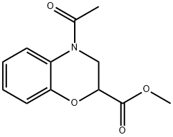 4-乙?；?3,4-二氫-2H-苯并[B][1,4]噁嗪-2-羧酸甲酯, 3640-49-1, 結(jié)構(gòu)式
