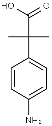 2-(4-Aminophenyl)-2-methylpropanoic acid Struktur