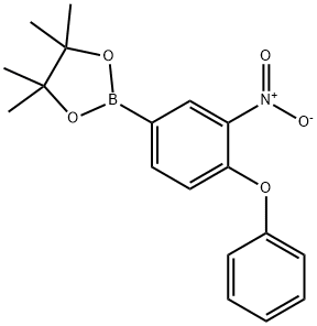 4,4,5,5-Tetramethyl-2-(3-nitro-4-phenoxyphenyl)-1,3,2-dioxaborolane Struktur