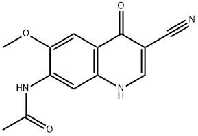 AcetaMide, N-(3-cyano-1,4-dihydro-6-Methoxy-4-oxo-7-quinolinyl)- Struktur