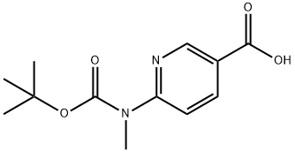 6-((tert-Butoxycarbonyl)(Methyl)aMino)nicotinic acid Struktur