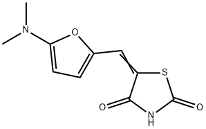 2,4-Thiazolidinedione,  5-[[5-(dimethylamino)-2-furanyl]methylene]- Struktur