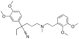 (-)-3-(3,4-dimethoxyphenyl)-6-[(5,6-dimethoxyphenethyl)methylamino]hexane-3-carbonitrile           