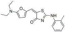 4(5H)-Thiazolone,  5-[[5-(diethylamino)-2-furanyl]methylene]-2-[(2-methylphenyl)amino]- Struktur