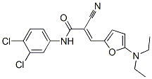 2-Propenamide,  2-cyano-N-(3,4-dichlorophenyl)-3-[5-(diethylamino)-2-furanyl]- Struktur