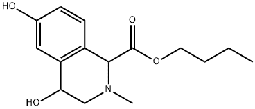 1,2,3,4-Tetrahydro-4,6-dihydroxy-2-methyl-1-isoquinolinecarboxylic acid butyl ester Struktur