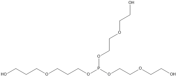 7-[2-(2-hydroxymethylethoxy)methylethoxy]tetramethyl-3,6,8,11-tetraoxa-7-phosphatridecane-1,13-diol  Struktur