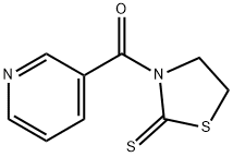 3-(3-Pyridinylcarbonyl)-2-thiazolidinethione Struktur