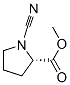 Proline, 1-cyano-, methyl ester (9CI) Struktur