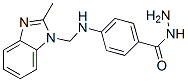 p-[(2-Methyl-1H-benzimidazol-1-ylmethyl)amino]benzohydrazide Struktur