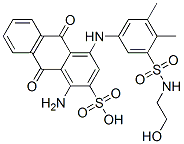 1-amino-9,10-dihydro-4-[[3-[[(2-hydroxyethyl)amino]sulphonyl]-4,5-dimethylphenyl]amino]-9,10-dioxoanthracene-2-sulphonic acid  Struktur