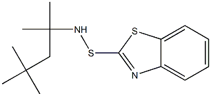 N-(1,1,3,3-tetramethylbutyl)benzothiazole-2-sulphenamide Struktur