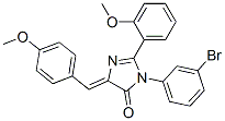 4H-Imidazol-4-one,  3-(3-bromophenyl)-3,5-dihydro-2-(2-methoxyphenyl)-5-[(4-methoxyphenyl)methylene]- Struktur