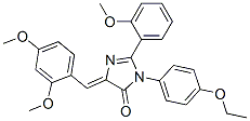 4H-Imidazol-4-one,  5-[(2,4-dimethoxyphenyl)methylene]-3-(4-ethoxyphenyl)-3,5-dihydro-2-(2-methoxyphenyl)- Struktur