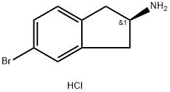 (2R)-5-BROMO-2,3-DIHYDRO-1H-INDEN-2-YLAMINE HYDROCHLORIDE Struktur