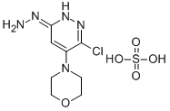 3(2H)-Pyridazinone, 6-chloro-5-(4-morpholinyl)-, hydrazone, sulfate (1 :1) Struktur