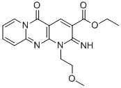 ETHYL 2-IMINO-1-(2-METHOXYETHYL)-5-OXO-1,5-DIHYDRO-2H-DIPYRIDO[1,2-A:2',3'-D]PYRIMIDINE-3-CARBOXYLATE Struktur