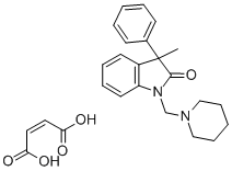 2H-Indol-2-one, 1,3-dihydro-3-methyl-3-phenyl-1-(1-piperidinylmethyl)- , (Z)-2-butenedioate (1:1) Struktur