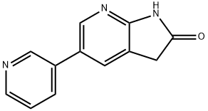 5-(pyridin-3-yl)-1H-pyrrolo[2,3-b]pyridin-2(3H)-one Struktur