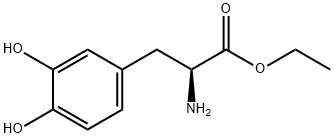 ethyl (2S)-2-amino-3-(3,4-dihydroxyphenyl)propanoate Struktur