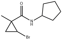 Cyclopropanecarboxamide, 2-bromo-N-cyclopentyl-1-methyl- (9CI) Struktur