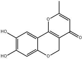 8,9-Dihydroxy-2-methyl-4H,5H-pyrano[3,2-c][1]benzopyran-4-one Struktur