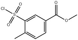 methyl 3-(chlorosulfonyl)-4-methylbenzoate Struktur