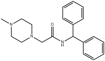 1-Piperazineacetamide, N-(diphenylmethyl)-4-methyl- Struktur