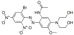 2',4'-Dinitro-6'-bromo-4-[bis(2-hydroxyethyl)amino]-5-methoxy-2-(acetylamino)azobenzene Struktur