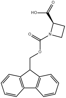 (R)-N-FMOC-AZETIDINE-2-CARBOXYLIC ACID, 95%, (98% E.E.) Struktur