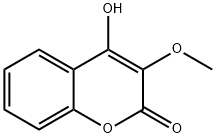 3-Methoxy-4-hydroxy-2H-1-benzopyran-2-one Struktur