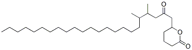 Tetrahydro-6-(4,5-dimethyl-2-oxotricosyl)-2H-pyran-2-one Struktur