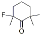 Cyclohexanone, 2-fluoro-2,6,6-trimethyl- (9CI) Struktur