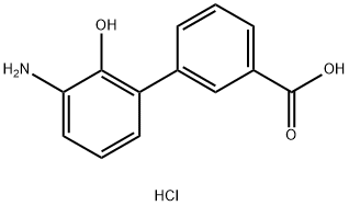 3'-aMino-2'-hydroxy-[1,1'-biphenyl]-3-carboxylic acid hydrochloride Struktur