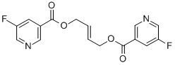 2-Butene-1,4-diol, bis(5-fluoronicotinate) Struktur