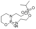 2-Propanesulfonic acid, 2-((3-(2-chloroethyl)tetrahydro-2H-1,3,2-oxaza phosphorin-2-yl)amino)ethyl ester, P-oxide Struktur