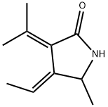 2-Pyrrolidinone,4-ethylidene-5-methyl-3-(1-methylethylidene)-,(E)-(9CI) Struktur