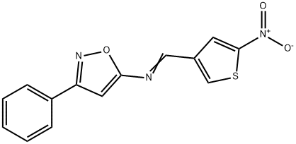 1-(5-nitrothiophen-3-yl)-N-(3-phenyloxazol-5-yl)methanimine Struktur