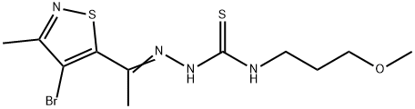 Methyl(4-bromo-3-methylisothiazol-5-yl) ketone 4-(3-methoxypropyl)thiosemicarbazone Struktur