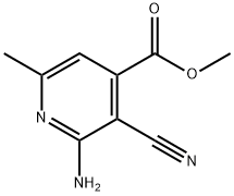 4-Pyridinecarboxylicacid,2-amino-3-cyano-6-methyl-,methylester(9CI) Struktur