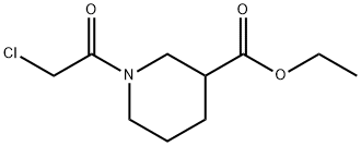 3-Piperidinecarboxylic acid, 1-(chloroacetyl)-, ethyl ester (9CI) Struktur