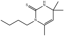 1-Butyl-3,4-dihydro-4,4,6-trimethyl-2(1H)-pyrimidinethione Struktur