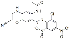 N-[2-[(2-chloro-4,6-dinitrophenyl)azo]-5-[(2-cyanoethyl)amino]-4-methoxyphenyl]acetamide Struktur